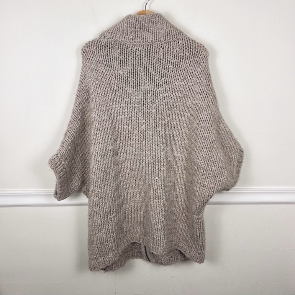 Intermix Wool Alpaca Jacket Full Zip Sweater Over… - image 3